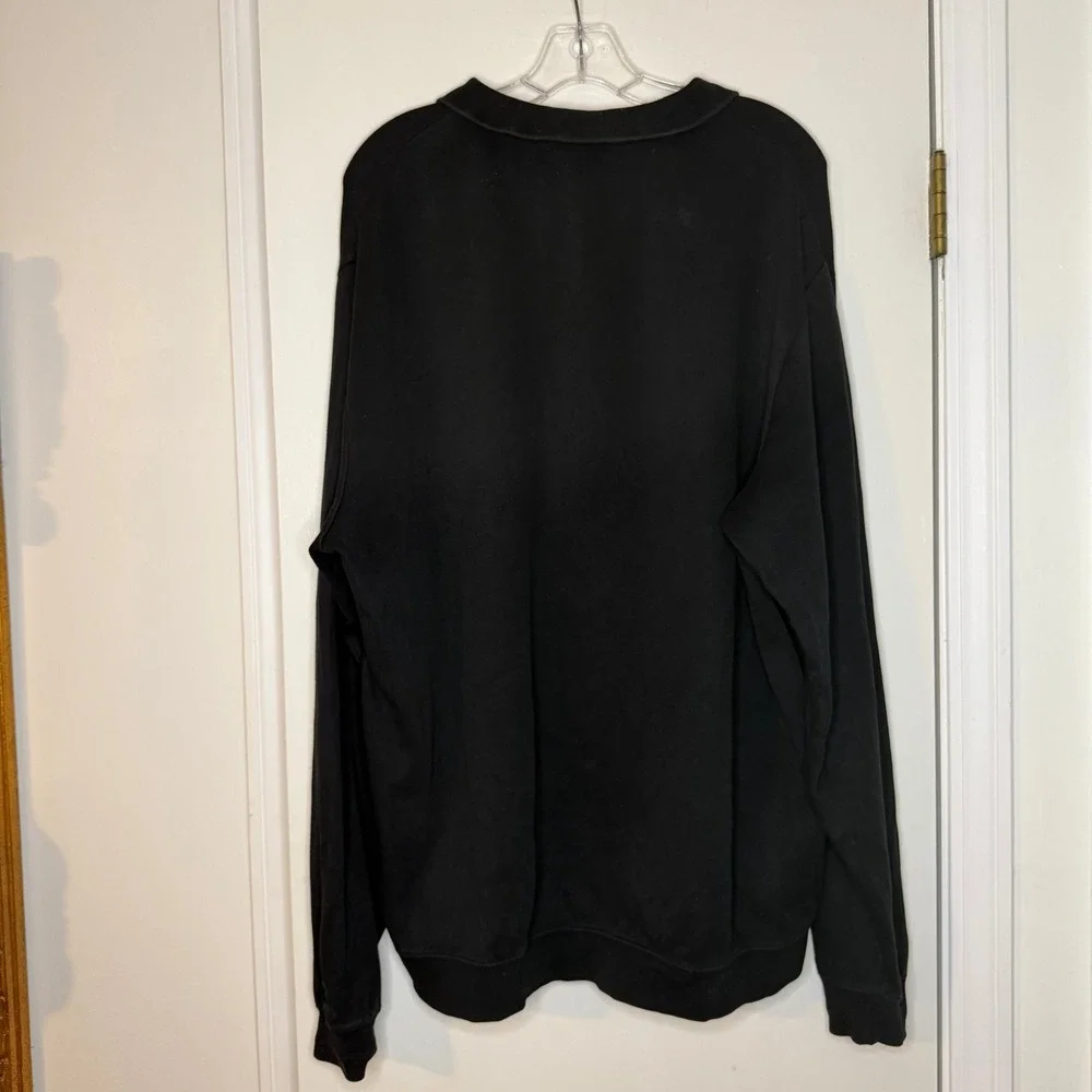 Cutter & Buck Mens XL Black Long Sleeve 1/4 Zip Pullover Sweatshirt